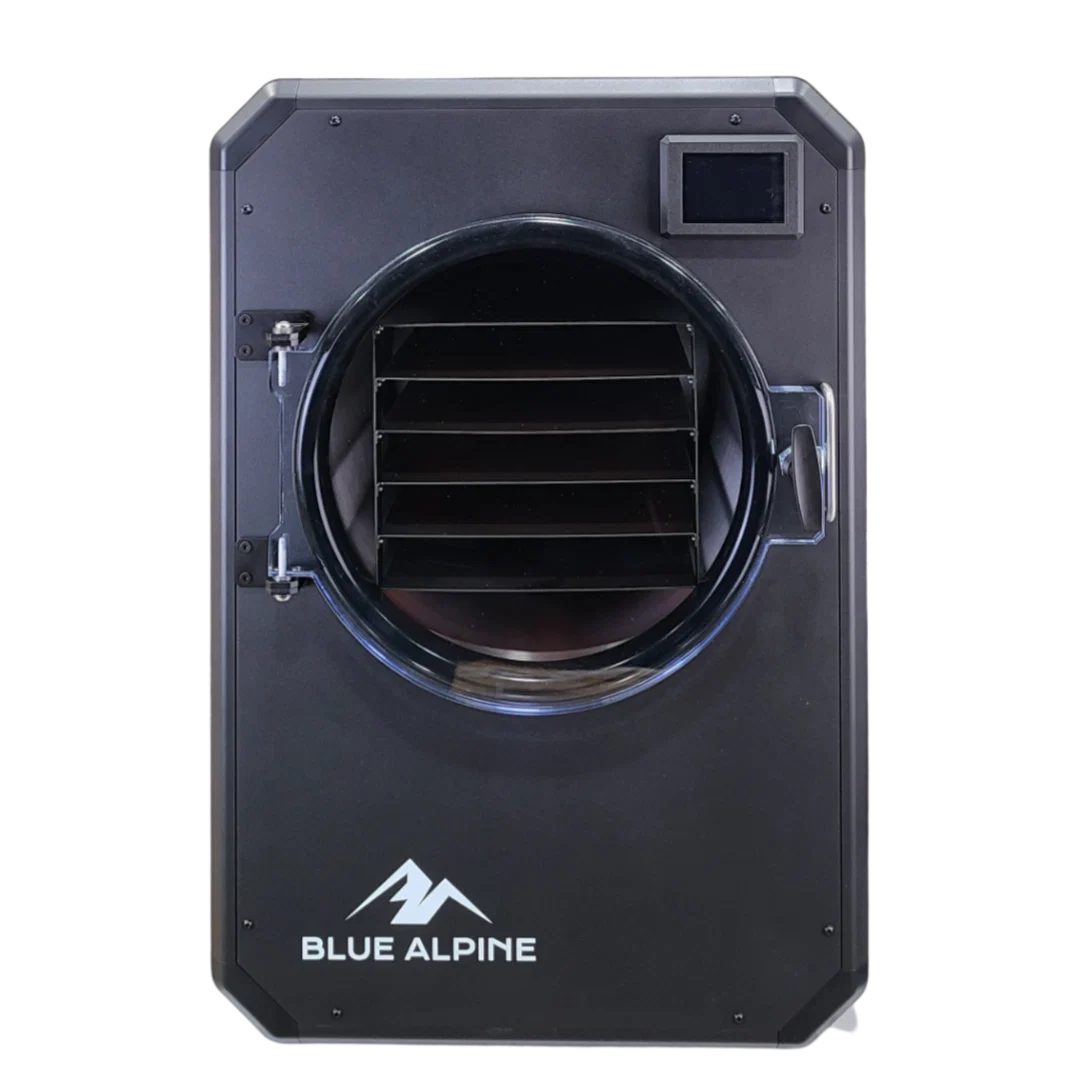 Blue Alpine Medium Select front view with five trays